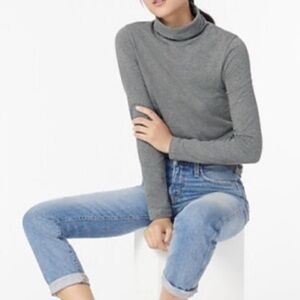 J Crew Dark Gray Tissue Turtleneck Tee